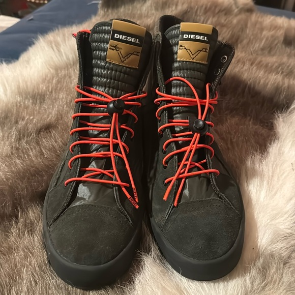 Diesel | Shoes | Diesel Dvelows Dstring Plus Mens Green Lace Up ...
